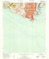 Download a high-resolution, GPS-compatible USGS topo map for San Pedro, CA (1957 edition)