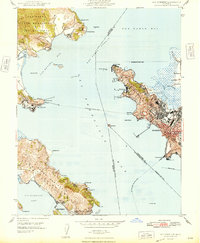 preview thumbnail of historical topo map of Marin County, CA in 1948