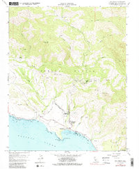 Download a high-resolution, GPS-compatible USGS topo map for San Simeon, CA (1988 edition)