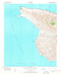 Download a high-resolution, GPS-compatible USGS topo map for Santa Cruz Island A, CA (1966 edition)