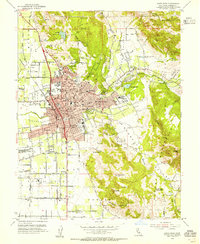 1954 Map of Santa Rosa, CA, 1955 Print