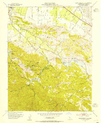 Download a high-resolution, GPS-compatible USGS topo map for Santa Teresa Hills, CA (1954 edition)