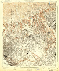 preview thumbnail of historical topo map of Los Angeles County, CA in 1934