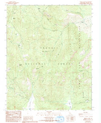 preview thumbnail of historical topo map of Tulare County, CA in 1987
