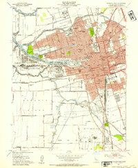 1952 Map of Stockton West, 1954 Print