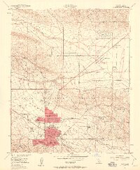 1950 Map of Taft, 1960 Print