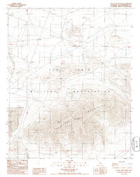 Download a high-resolution, GPS-compatible USGS topo map for Tiefort Mountains, CA (1986 edition)