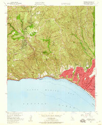 1952 Map of Topanga, 1960 Print