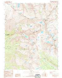 Download a high-resolution, GPS-compatible USGS topo map for Triple Divide Peak, CA (1994 edition)