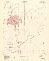 preview thumbnail of historical topo map of Tulare, CA in 1951