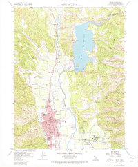 1958 Map of Ukiah, CA, 1972 Print
