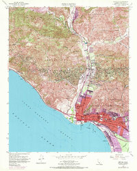 Download a high-resolution, GPS-compatible USGS topo map for Ventura, CA (1972 edition)