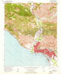 Download a high-resolution, GPS-compatible USGS topo map for Ventura, CA (1961 edition)