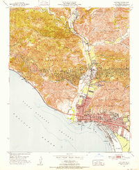 Download a high-resolution, GPS-compatible USGS topo map for Ventura, CA (1952 edition)
