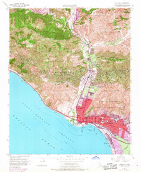 Download a high-resolution, GPS-compatible USGS topo map for Ventura, CA (1968 edition)