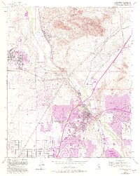 preview thumbnail of historical topo map of Victorville, CA in 1956