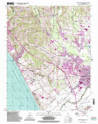 Download a high-resolution, GPS-compatible USGS topo map for Watsonville West, CA (1998 edition)