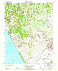 Download a high-resolution, GPS-compatible USGS topo map for Watsonville West, CA (1965 edition)