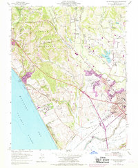 Download a high-resolution, GPS-compatible USGS topo map for Watsonville West, CA (1969 edition)
