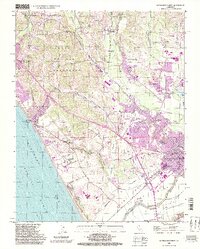 1995 Map of Watsonville West, 1998 Print