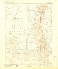 1892 Map of Alturas, 1918 Print