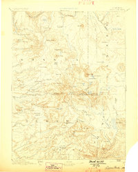 1894 Map of Lassen Peak, 1898 Print