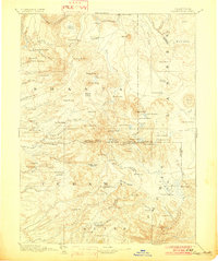 1894 Map of Lassen Peak, 1902 Print