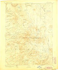 1894 Map of Lassen Peak, 1905 Print