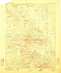 1894 Map of Lassen Peak, 1910 Print