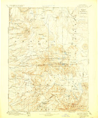 1894 Map of Lassen Peak, 1924 Print