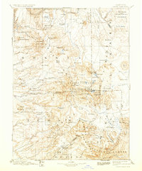 1894 Map of Lassen Peak, 1933 Print