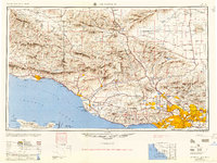 preview thumbnail of historical topo map of Los Angeles, CA in 1955