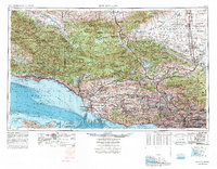 preview thumbnail of historical topo map of Los Angeles, CA in 1975