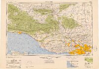 historical topo map of Los Angeles, CA in 1949