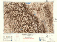 1947 Map of Mariposa, 1957 Print