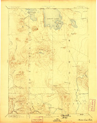 1892 Map of Modoc Lava Bed, 1899 Print