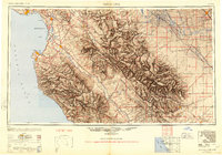1948 Map of Santa Cruz, 1951 Print