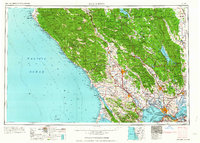 preview thumbnail of historical topo map of Santa Rosa, CA in 1964