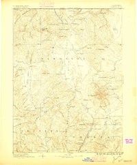 1886 Map of Shasta, 1896 Print