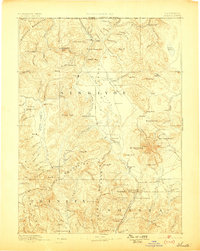 1886 Map of Shasta, 1898 Print
