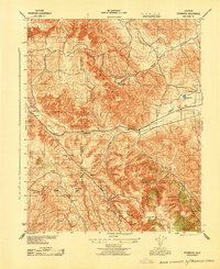 Download a high-resolution, GPS-compatible USGS topo map for Packwood, CA (1943 edition)