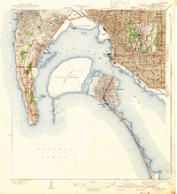 preview thumbnail of historical topo map of California, United States in 1942