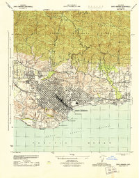 1944 Map of Santa Barbara
