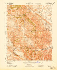 Download a high-resolution, GPS-compatible USGS topo map for Tent Hills, CA (1943 edition)