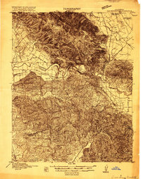 preview thumbnail of historical topo map of San Juan Bautista, CA in 1915