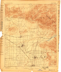 1898 Map of Anaheim, CA, 1899 Print
