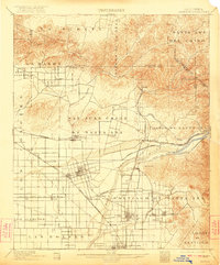 preview thumbnail of historical topo map of Anaheim, CA in 1901