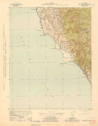 Download a high-resolution, GPS-compatible USGS topo map for Ano Nuevo, CA (1943 edition)