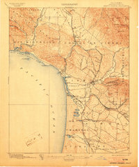 1897 Map of Arroyo Grande, CA, 1903 Print