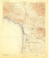 1897 Map of San Luis Obispo County, CA, 1918 Print